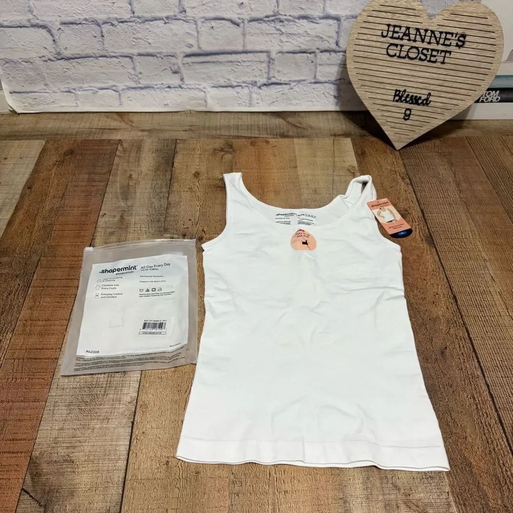 Shapermint Essentials All Day Every Day Tank Cami NWT size XL white